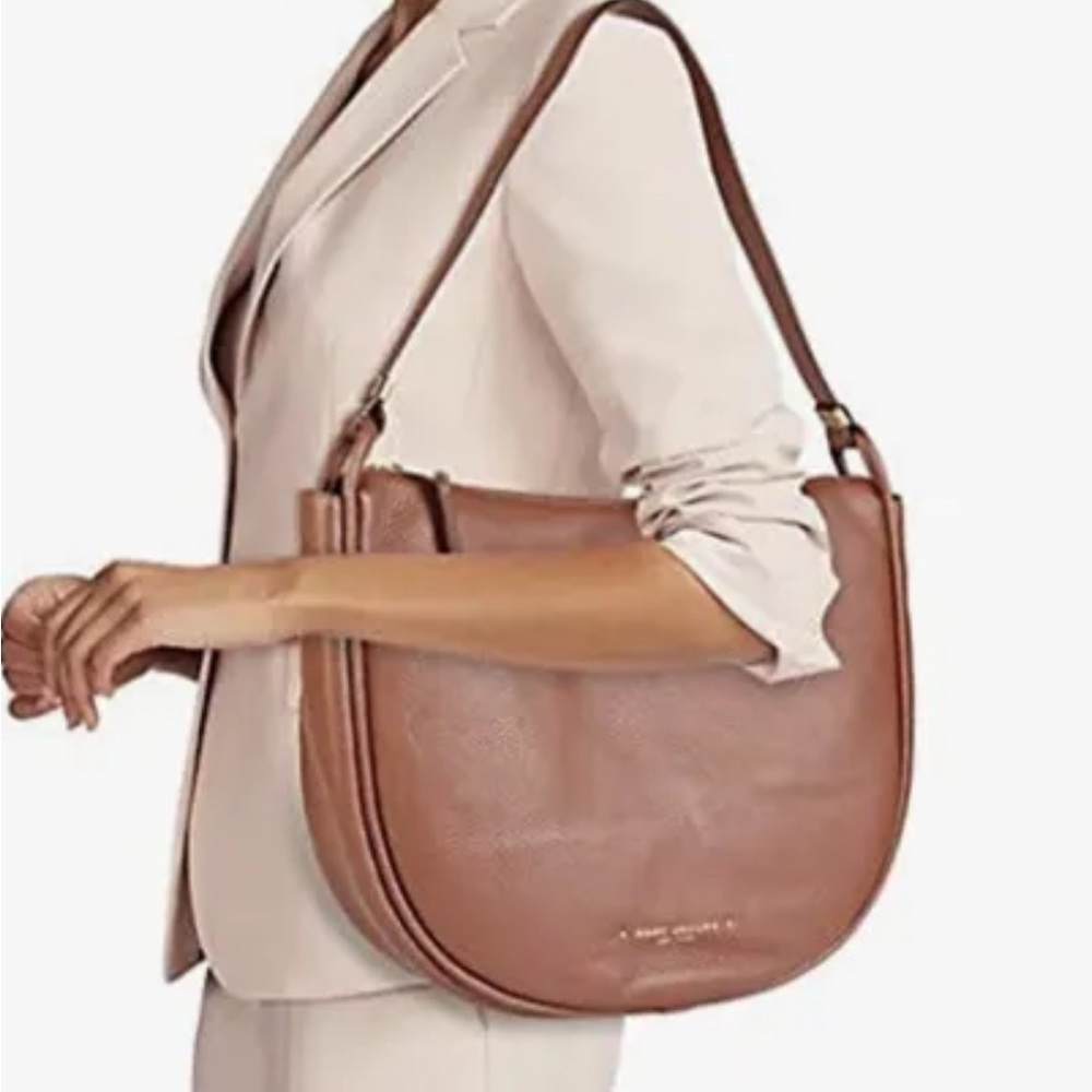 Marc Jacobs New York Black Leather Hobo Shoulder Saddle Bag Purse